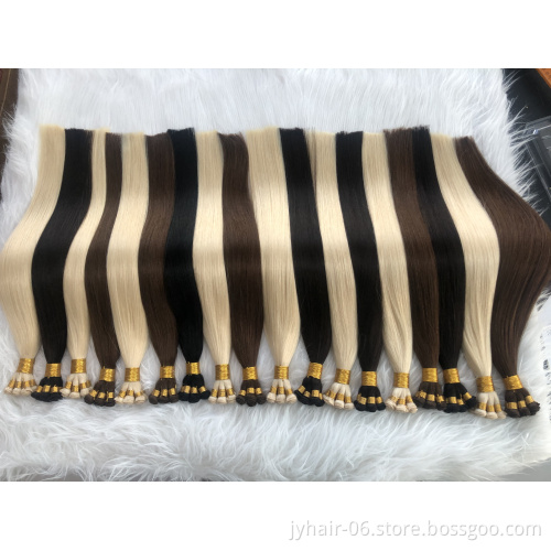 Wholesale 100% human hair Hand Tied Hair weft European Hair
